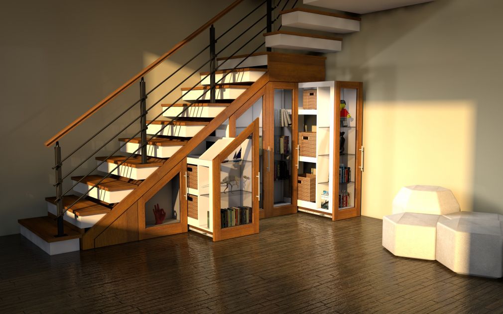 Pratici cassetti e comode ante: le scale possono nascondere spazi preziosi